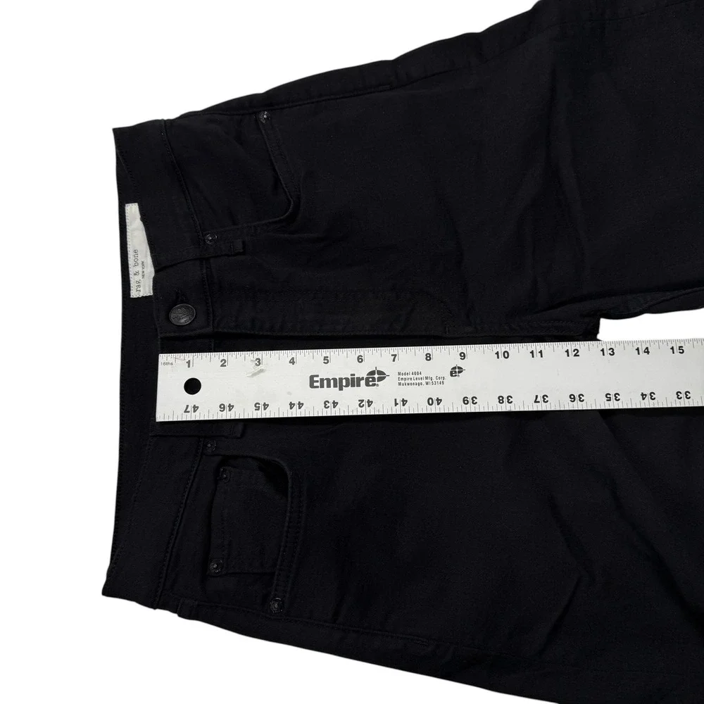 Rag & Bone Sofie High-Rise Ankle Ultra Wide‎ Leg Jeans Black Womens 30 x 29